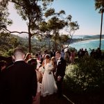 Wedding at Bible Garden Palm Beach with views over the Northern Beaches coastline