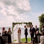 Emma and Luke’s wedding ceremony at Palm Beach Golf Club overlooking Pittwater on Sydney’s Northern Beaches