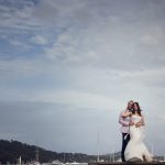 Jennifer and Benny wedding portrait by Pittwater after their Pasadena Sydney ceremony